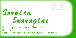 sarolta smaraglai business card